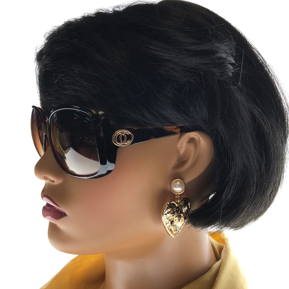 Oleg Cassini Big Round Tortoise Shell Frame Small… - image 5